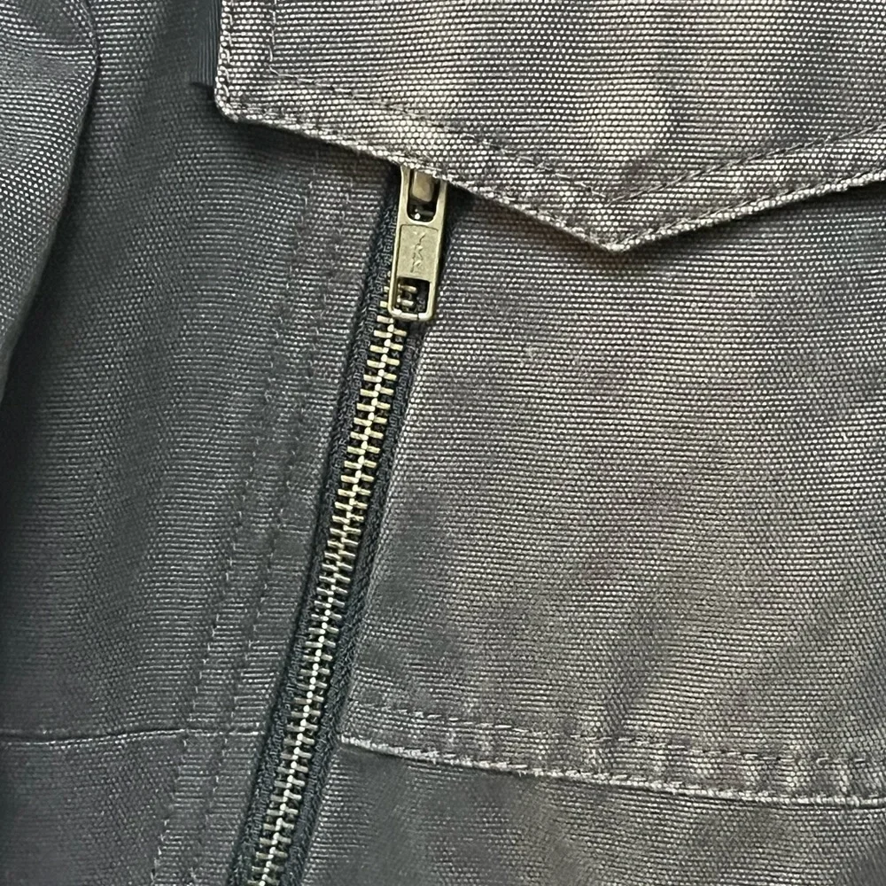 REISS Elbow Canvas Utility Military Jacket Biker 4 Pocket Men's Gray - Picture 5 of 11